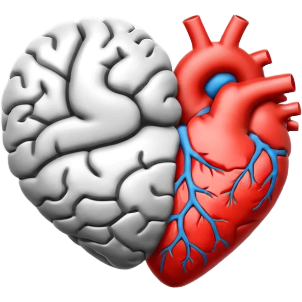 heart, brain and muscle icons together emoji