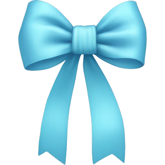 light blue bow emoji