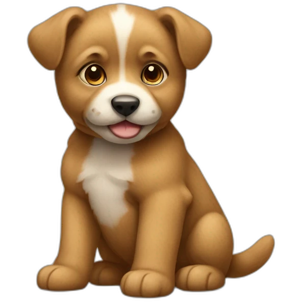 Chiot sur nounours emoji