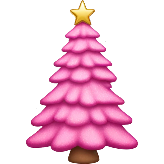 Pink Christmas tree emoji