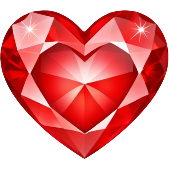 A red heart made of diamond with name Jacky emoji