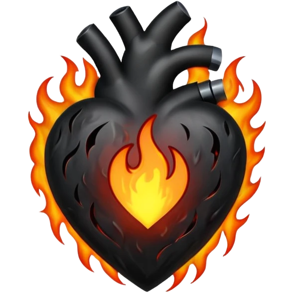 heart with black flames emoji