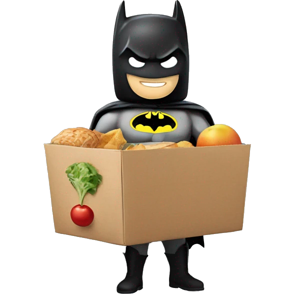 Batman of food deliver emoji