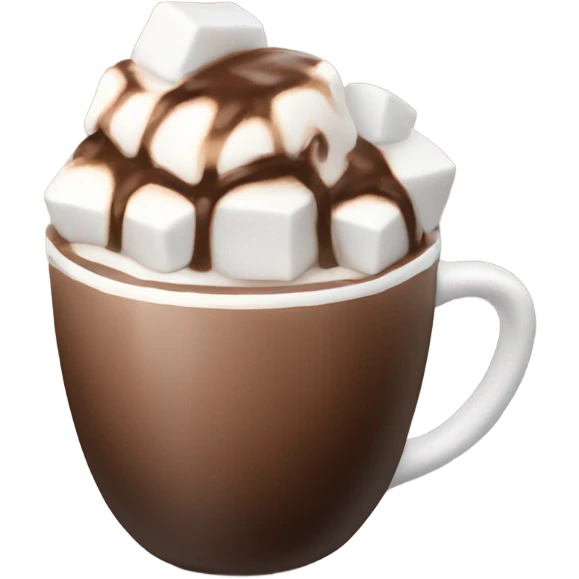 I want hot chocolate with Marshmallow emoji