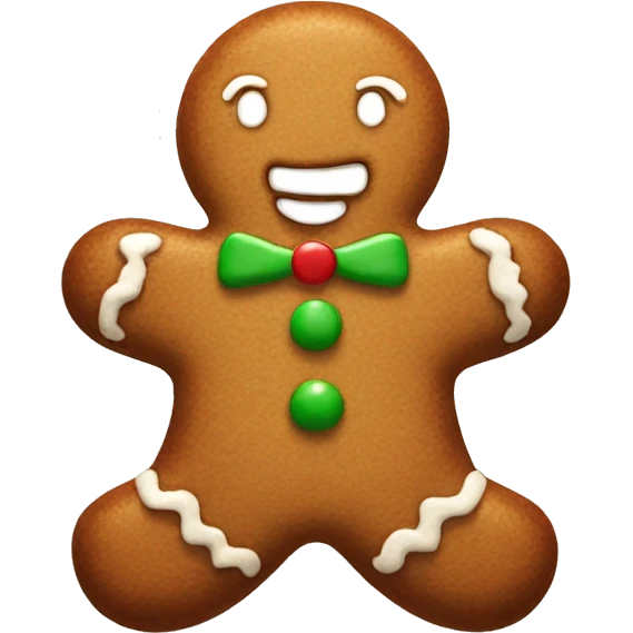 Gingerbread man emoji
