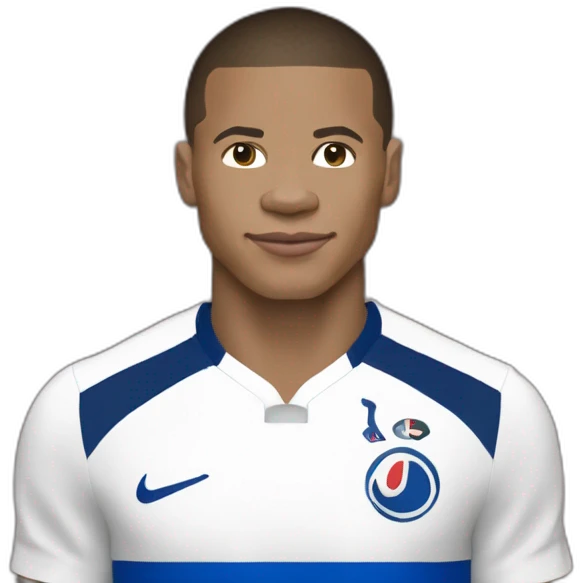 Kylian Mbappé jouant au foot avec l'équipe de France emoji