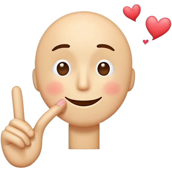 Stick man blowing a kiss emoji