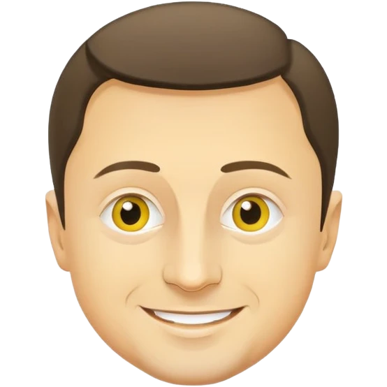 vladimir zelensky round yellow face minimal details friendly smile emoji