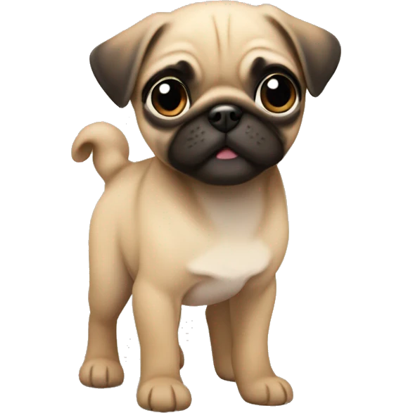 Fawn pug puppy  emoji