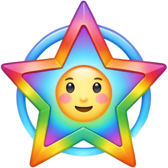 A rainbow star emoji