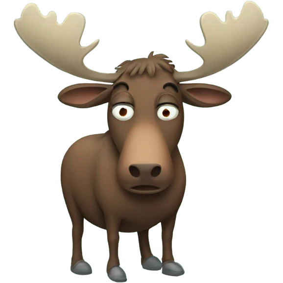 Sick moose emoji