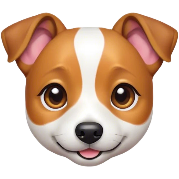 Cinematic Cute Jack Russell Terrier Portrait Emoji, Head tilted playfully and inquisitively, featuring a charming, small yet spirited body with a smooth, glossy coat, round, sparkling eyes full of delightful curiosity, and an endearing, mischievous smile, Simplified yet irresistibly adorable features, highly detailed, glowing with a warm, inviting glow, high shine, affectionate and lively, stylized with a touch of whimsical canine charm, soft glowing outline, capturing the essence of a mischievous yet lovable Jack Russell Terrier that seems as if it could scamper out of the screen into your arms! emoji