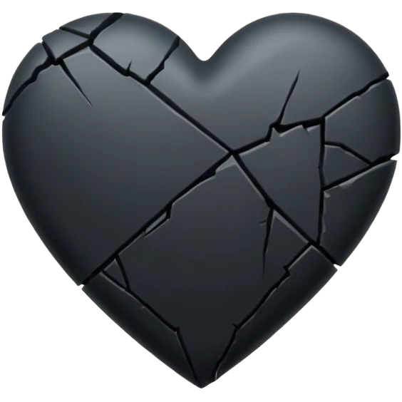 Black heart broken emoji