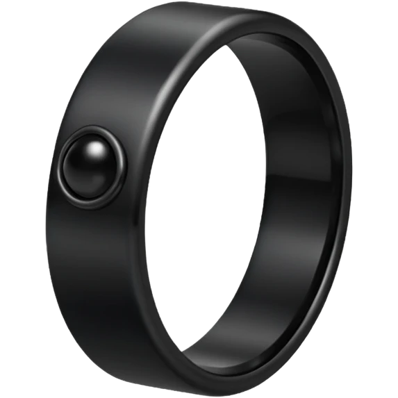 iOS emoji, minimal dark fantasy ring, black metal, flat emoji