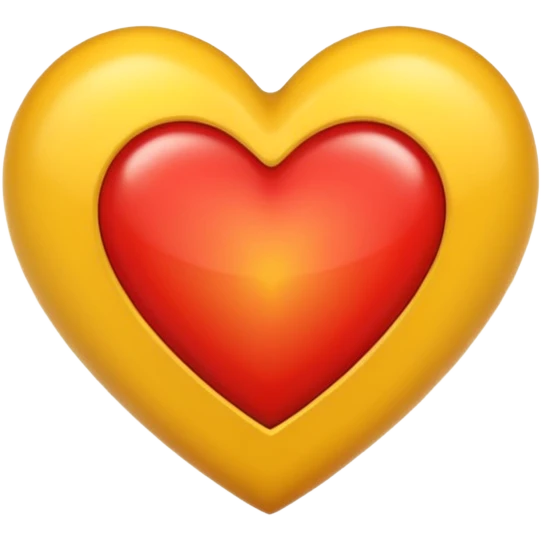 Sarı kırmızı kalp emoji