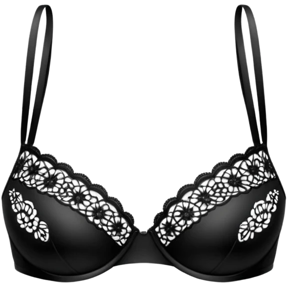 Black lace bra  emoji