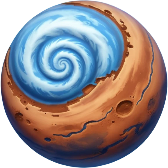 planet mars bu in blue color emoji