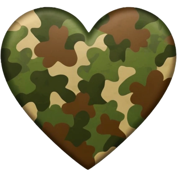 Camo heart emoji