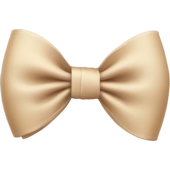 Beige bow emoji