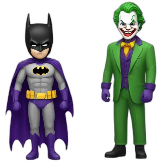 Batman and a joker emoji