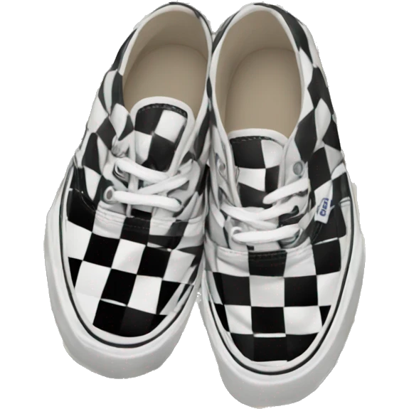 Checkered vans shoes emoji