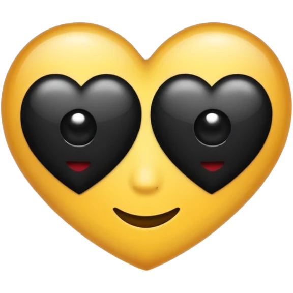 Heart eye emoji with black hearts  emoji