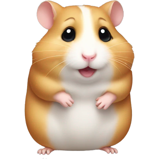 hamster that does the shy pose  emoji