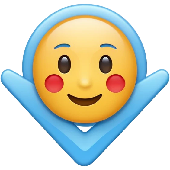 make a blue tick emoji emoji