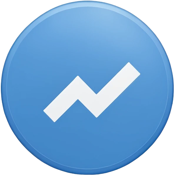 blue circle in the middle and a white check mark emoji