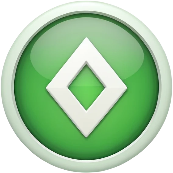 make me a emoji with green circle with a white arrow gonig up emoji