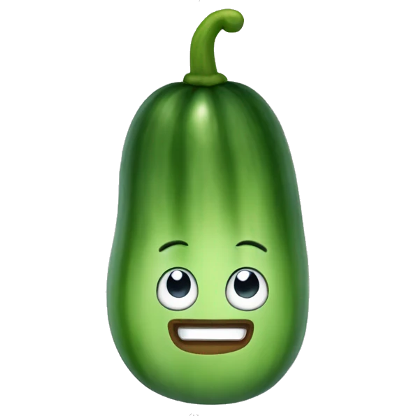Cucumber wearing a beanie emoji