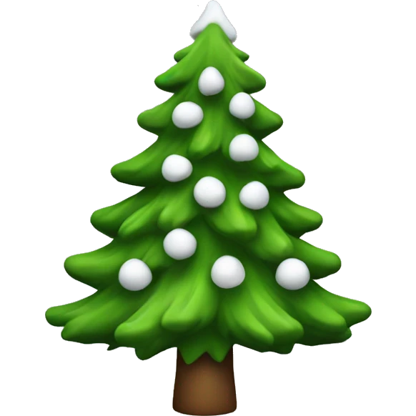  actual white fir christmas tree isolated.  emoji