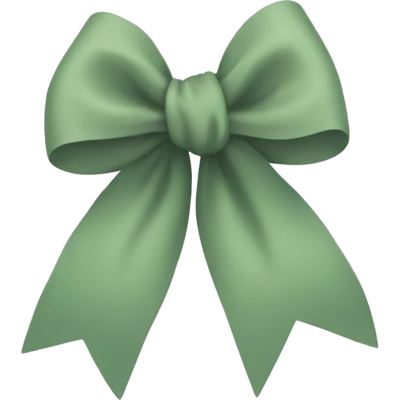sage colored bow emoji
