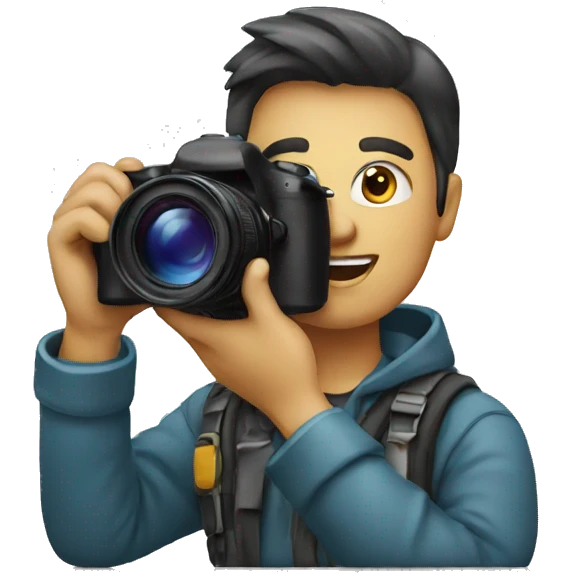 a photographer talking emoji