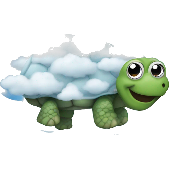 Turtle shape cloud emoji