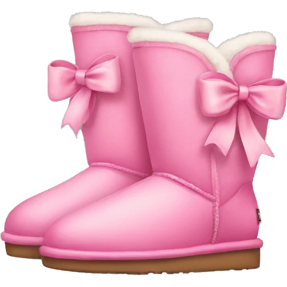 Pink cute Uggs with bows  emoji