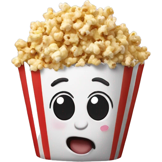 Doodle eating popcorn emoji