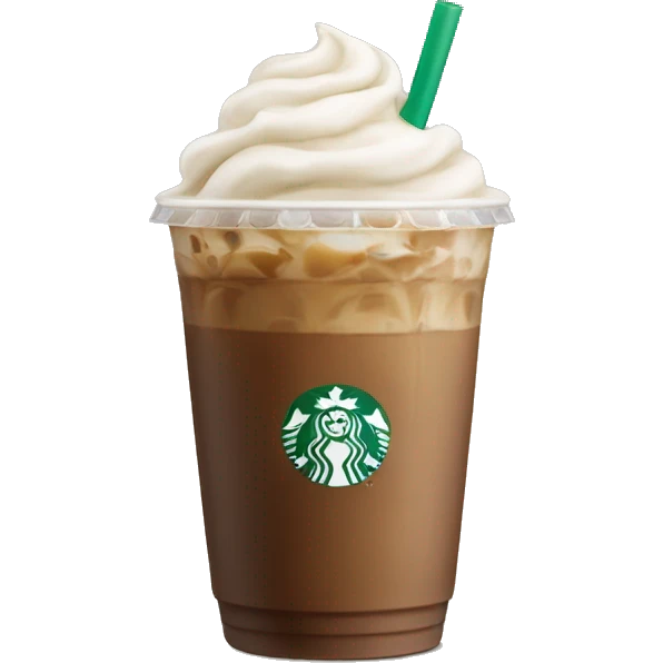 starbucks vanilla iced coffee with no whip emoji