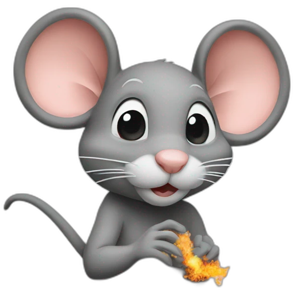 the mouse smokes emoji