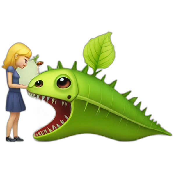 Venus fly trap eating a person emoji