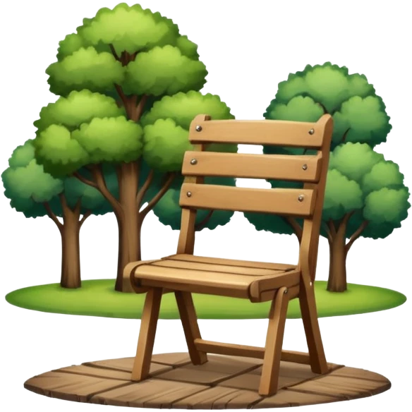 park with chair emoji