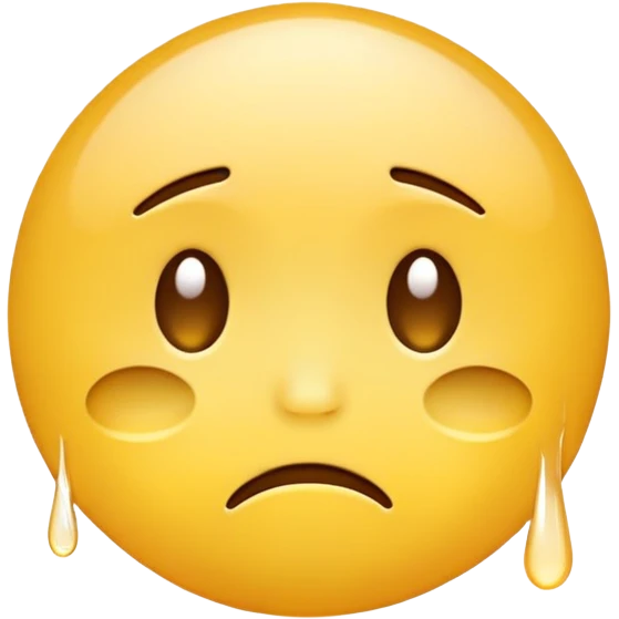 Sad crying yellow emoji emoji