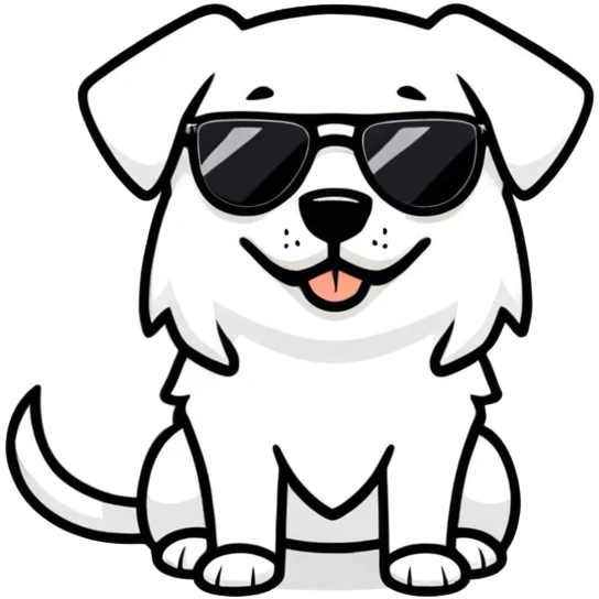 Dog with sunglasses holding up the middle finger  emoji