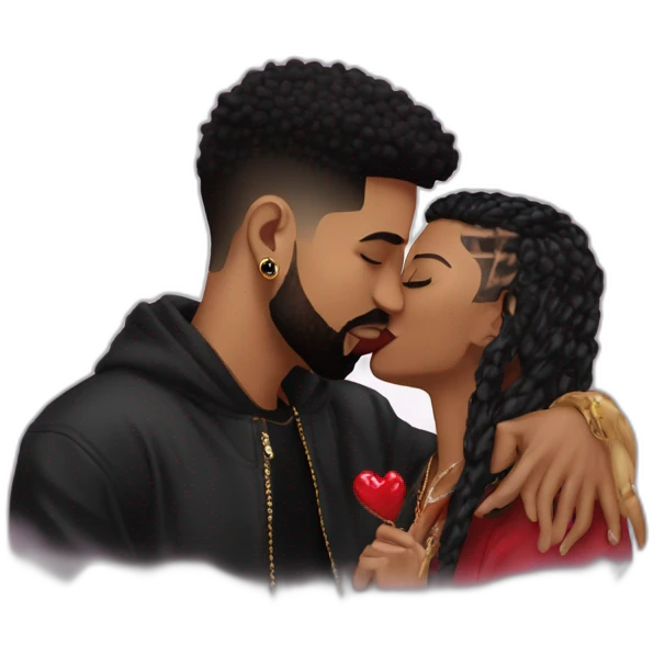drake kissing 21 savage emoji