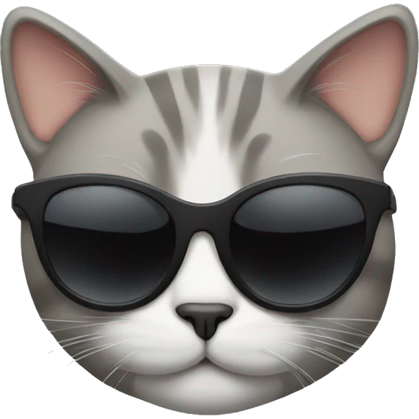 Cat with sunglasses emoji