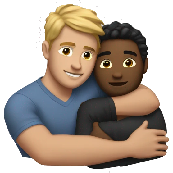 me and my boyfriend hugging on bed emoji