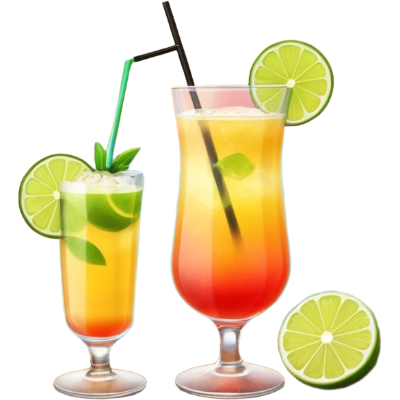 terrace sunset and mocktail. No person emoji