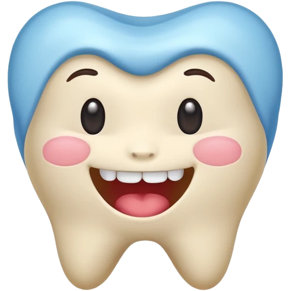 wisdom tooth with a cute face emoji