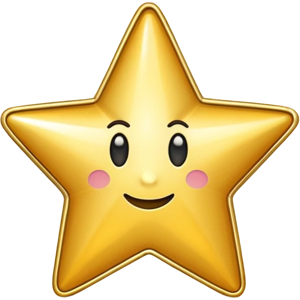 gold rating star emoji with the number 5 in the center, clear and bold emoji