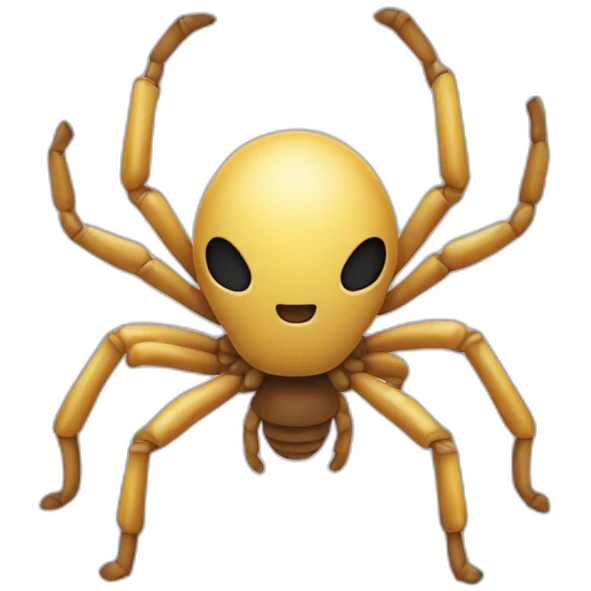 Un squelette sur une araignée emoji